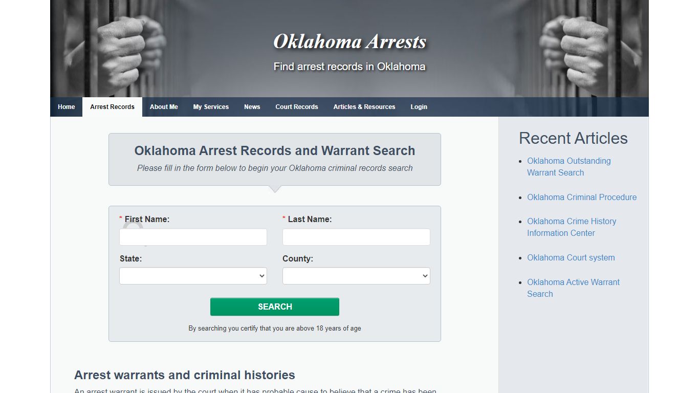 Searching for Oklahoma arrest records and arrest warrants - Oklahoma ...